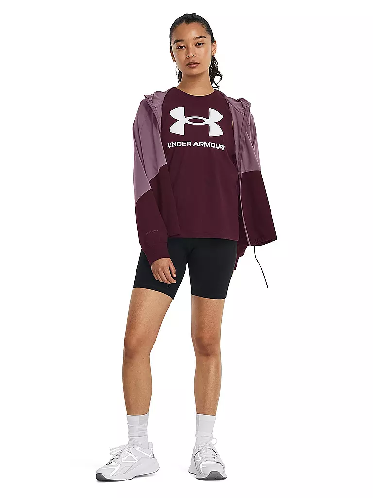 UNDER ARMOUR | Damen Fitnessjacke UA Jacke aus Webstoff mit durchgehendem Zip | Lilla