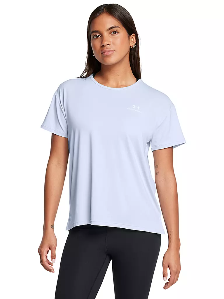 UNDER ARMOUR | Damen Fitnessshirt UA Rush Energy 2.0 | Blu chiaro