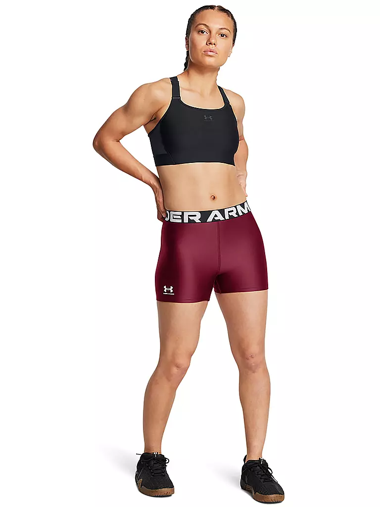 UNDER ARMOUR | Damen Fitnessshort HeatGear®  | Rosso scuro