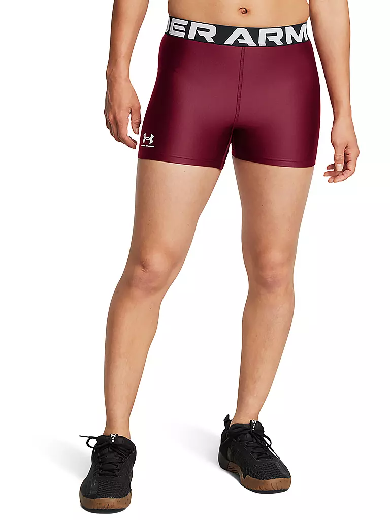 UNDER ARMOUR | Damen Fitnessshort HeatGear®  | Rosso scuro
