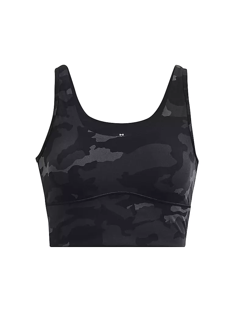 UNDER ARMOUR | Damen Fitnesstank  UA Meridian Fitted Printed Crop | Nero