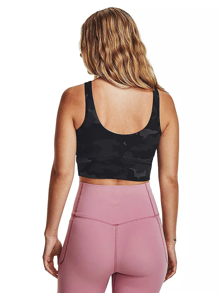 UNDER ARMOUR | Damen Fitnesstank  UA Meridian Fitted Printed Crop | Nero