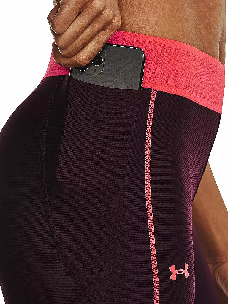 UNDER ARMOUR | Damen Fitnesstight HeatGear® | Rosso scuro