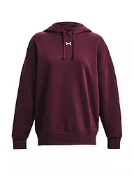 UNDER ARMOUR | Damen Hoodie UA Rival Fleece Oversized  | Rosso scuro