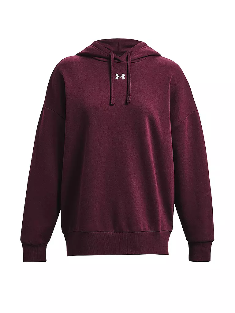 UNDER ARMOUR | Damen Hoodie UA Rival Fleece Oversized  | Rosso scuro