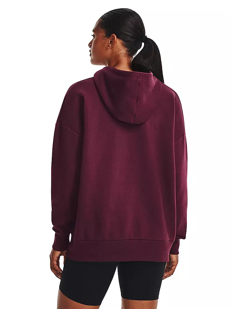 UNDER ARMOUR | Damen Hoodie UA Rival Fleece Oversized  | Rosso scuro