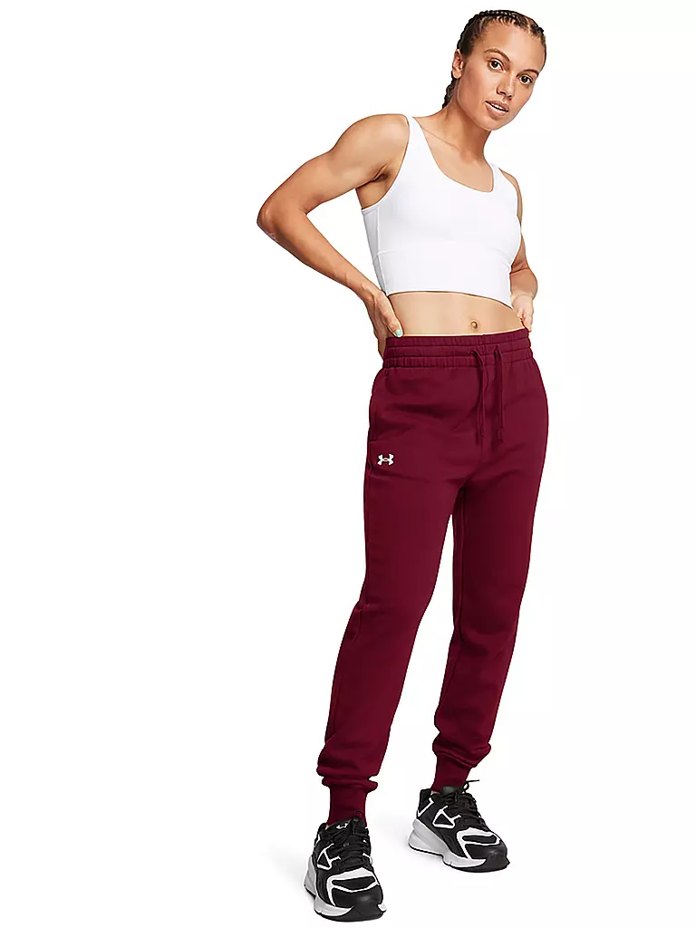 UNDER ARMOUR | Damen Jogginghose UA Rival Fleece | Rosso scuro