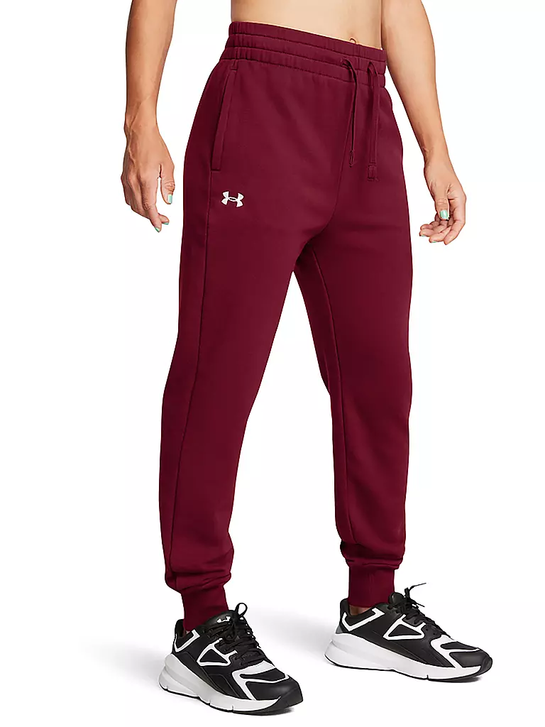 UNDER ARMOUR | Damen Jogginghose UA Rival Fleece | Rosso scuro
