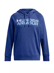 UNDER ARMOUR | Felpa con cappuccio da donna UA Rival Fleece Wordmark | Blu scuro