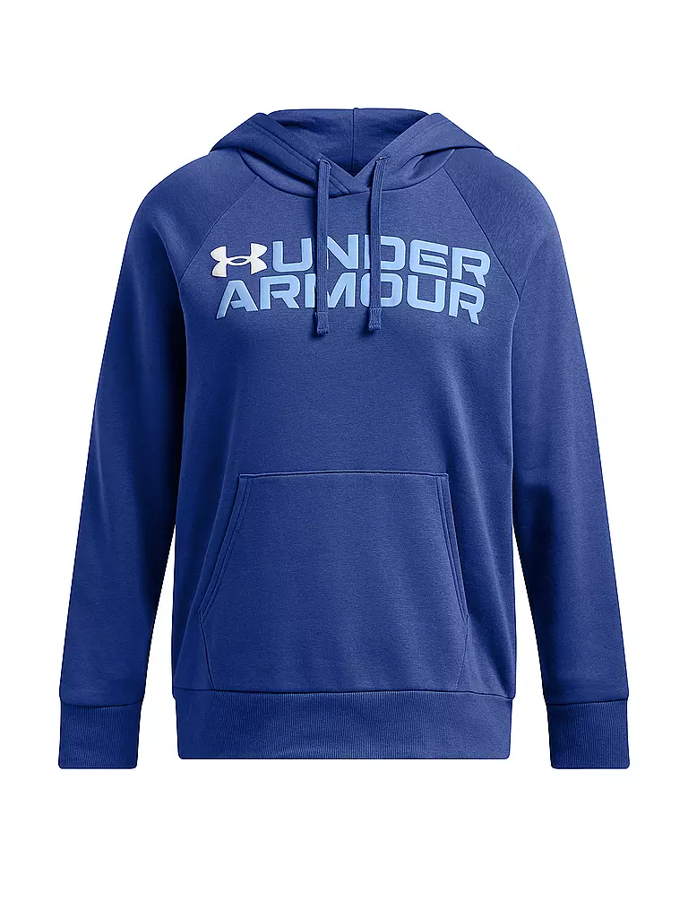 UNDER ARMOUR | Felpa con cappuccio da donna UA Rival Fleece Wordmark | Blu scuro