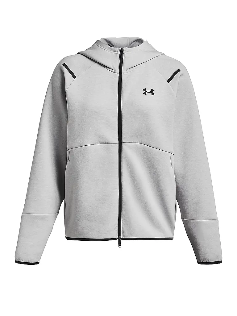 UNDER ARMOUR | Felpa con cappuccio da donna UA Unstoppable Fleece con zip integrale | Grigio