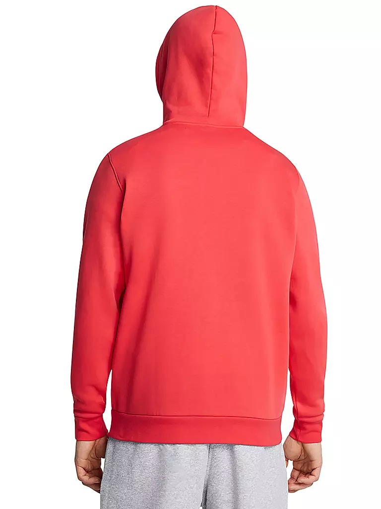 UNDER ARMOUR | Felpa con cappuccio da uomo UA Essential Fleece | Rosso