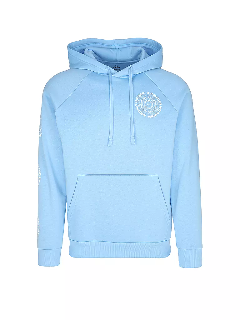 UNDER ARMOUR | Felpa con cappuccio da uomo UA Rival Fleece High Brand Read Logo | Blu chiaro