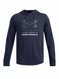 UNDER ARMOUR | Felpa con cappuccio da uomo UA Rival Hoodie in French Terry Graphic | Blu scuro