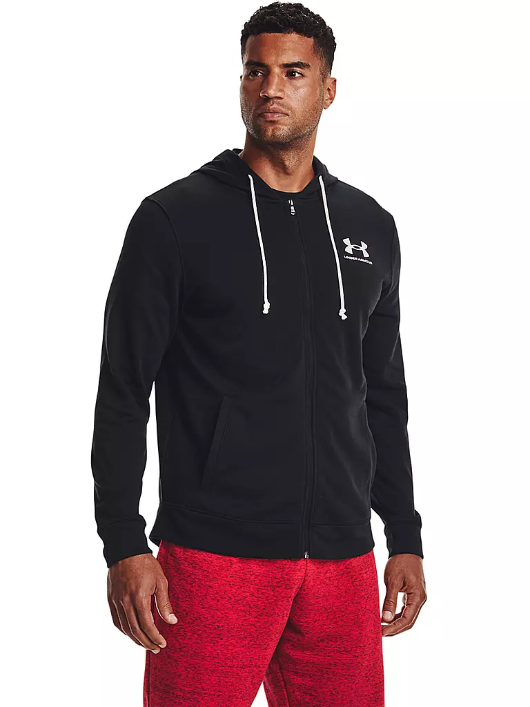 UNDER ARMOUR | Felpa con cappuccio da uomo UA Rival Terry | Nero