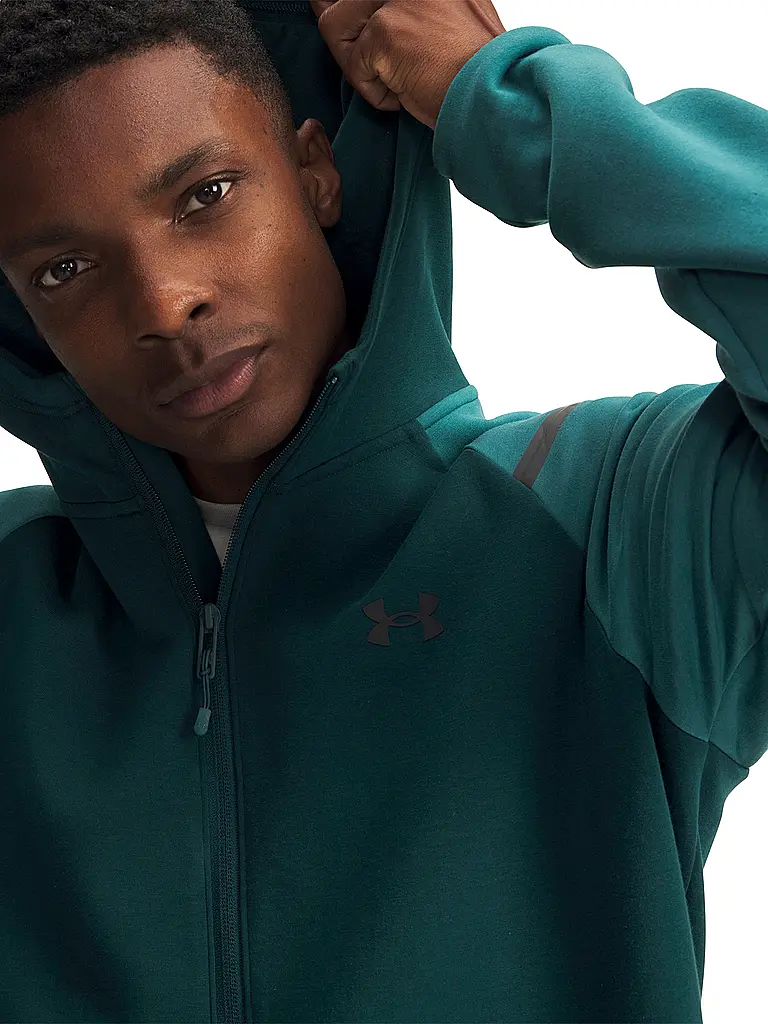 UNDER ARMOUR | Felpa con cappuccio da uomo UA Unstoppable | Verde scuro