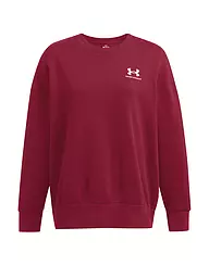 UNDER ARMOUR | Felpa da donna UA Essential Fleece con taglio oversize | Rosso scuro