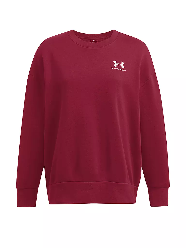 UNDER ARMOUR | Felpa da donna UA Essential Fleece con taglio oversize | Rosso scuro