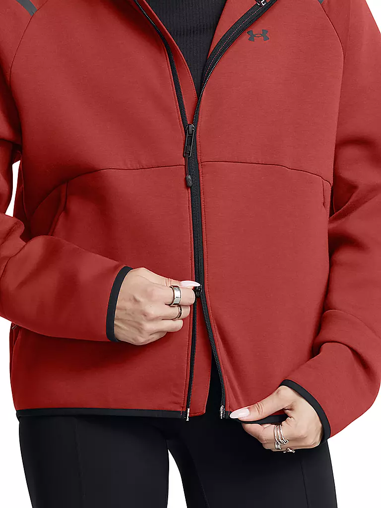 UNDER ARMOUR | Giacca con cappuccio da donna UA Unstoppable Fleece con zip integrale |