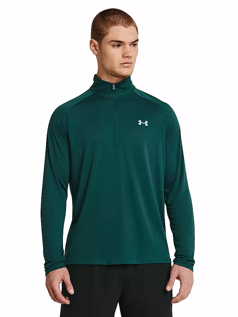 UNDER ARMOUR | Herren Fitnessshirt UA Tech™ Shirt mit ½-Zip | Petrolio