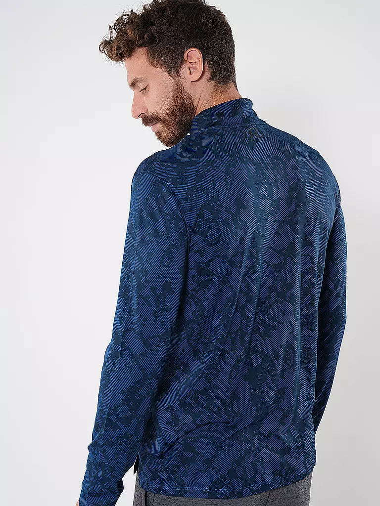 UNDER ARMOUR | Herren Fitnessshirt UA Tech™ Vent Geode mit ½ Zip | Blu scuro