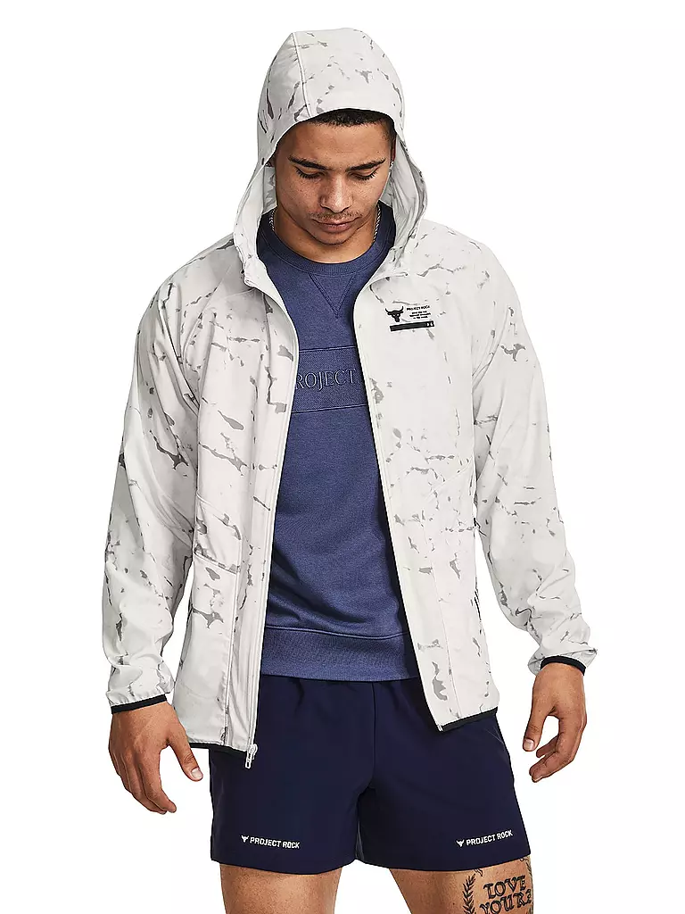 UNDER ARMOUR | Herren Jacke Project Rock Unstoppable | Bianco