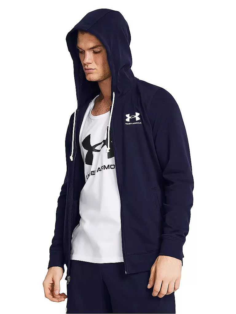 UNDER ARMOUR | Herren Kapuzenpullover UA Rival Terry | Blu scuro