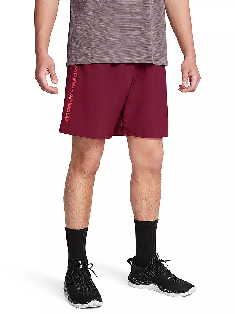 UNDER ARMOUR | Herren Short UA Woven Wordmark | Rosso scuro