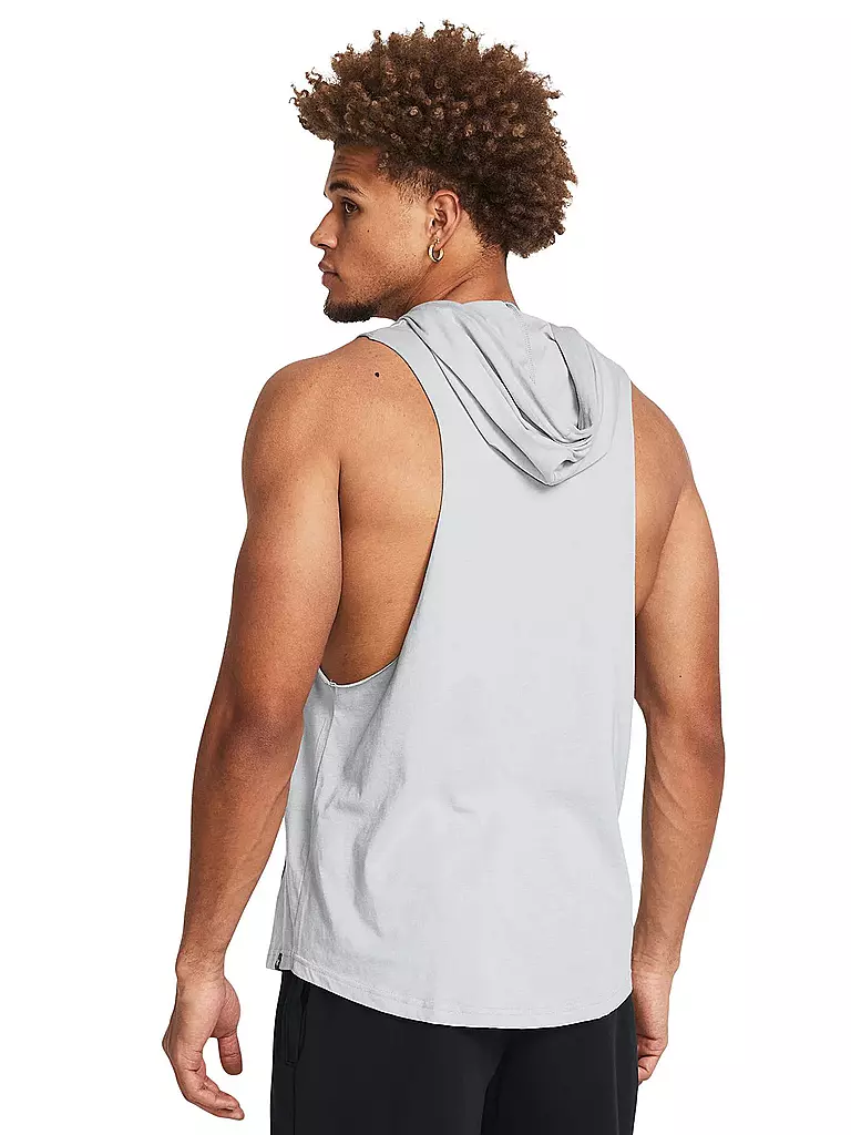 UNDER ARMOUR | Herren Sweater Project Rock Rents Due Sleeveless Hoodie | Grigio