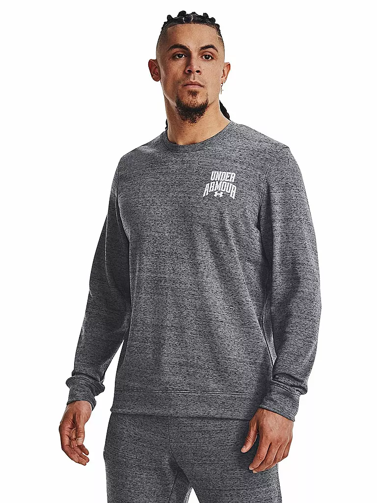 UNDER ARMOUR | Herren Sweater UA Rival Terry Graphic Crew | Grigio