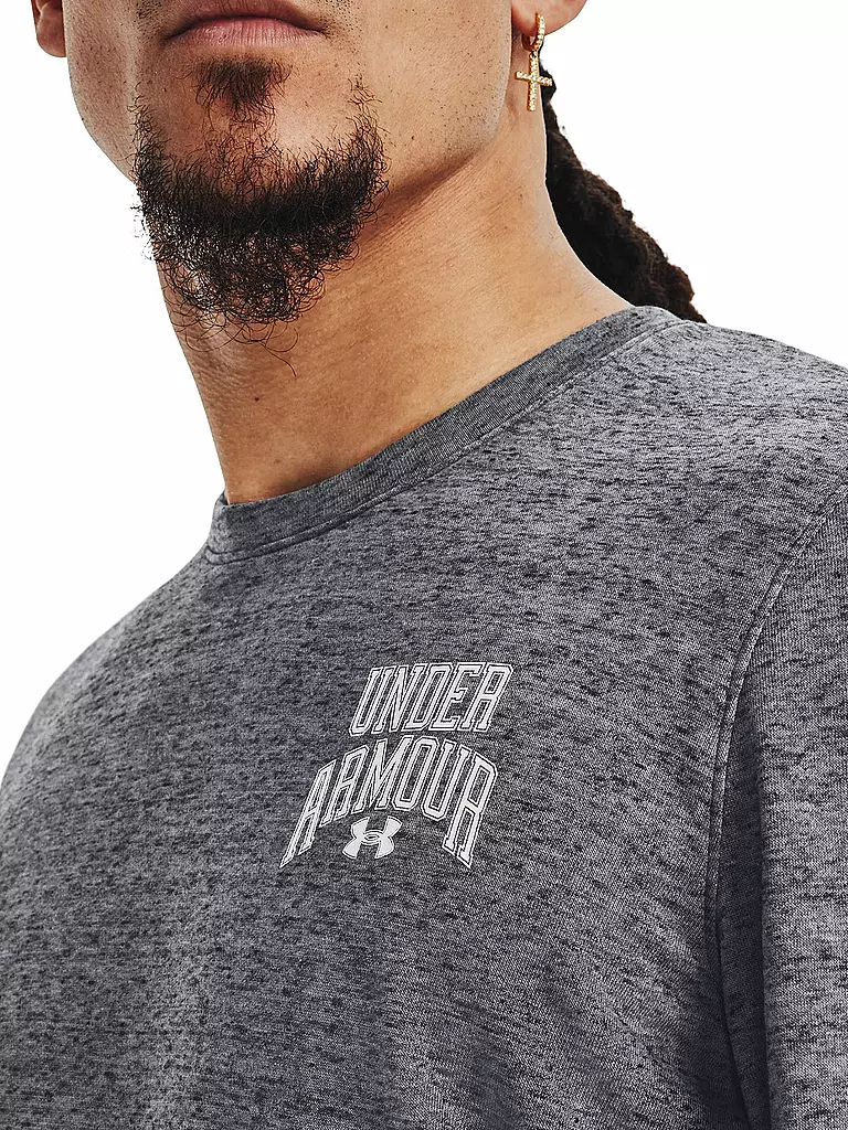 UNDER ARMOUR | Herren Sweater UA Rival Terry Graphic Crew | Grigio