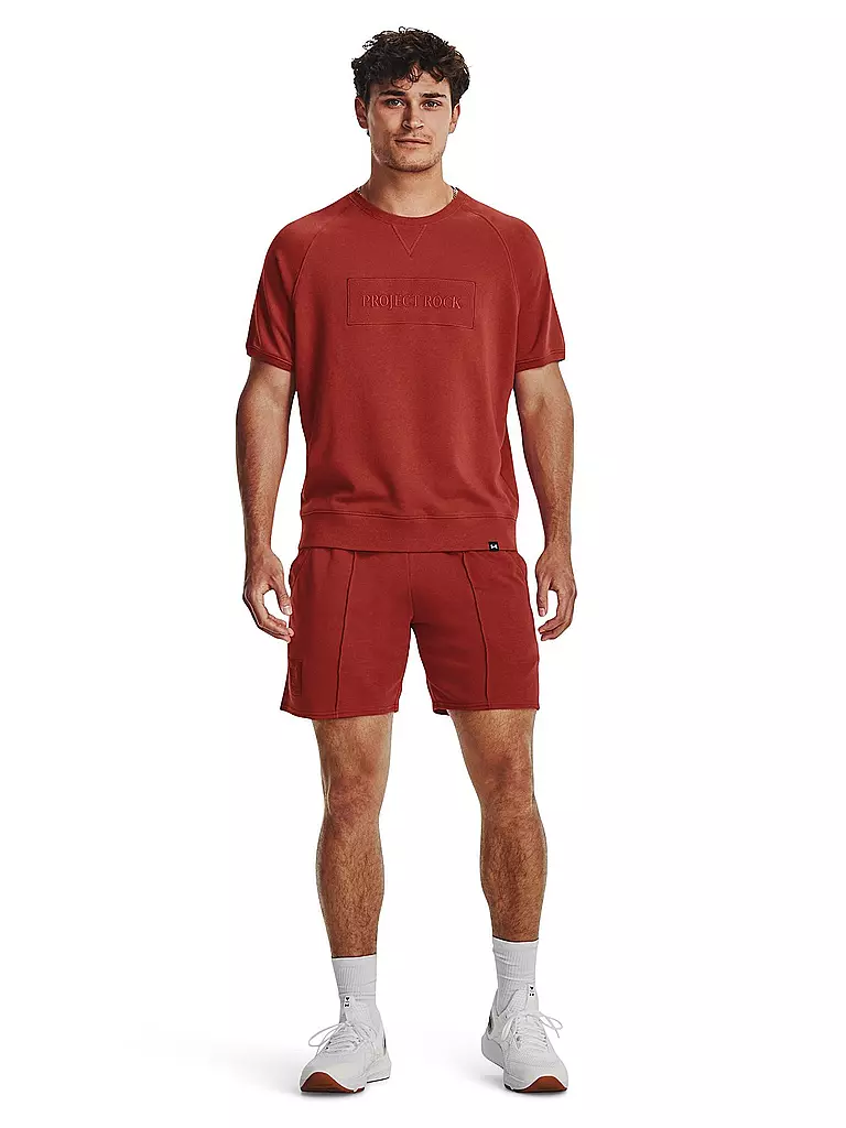 UNDER ARMOUR | Herren T-Shirt Project Rock Terry Gym | Rosso