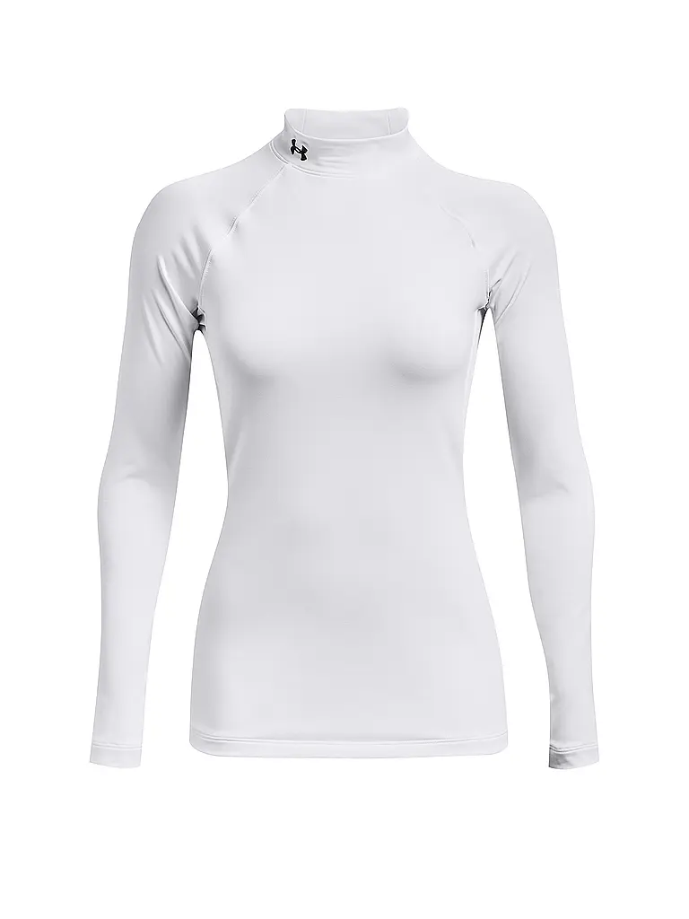 UNDER ARMOUR | Maglietta da fitness da donna ColdGear® Authentics Mockneck | Bianco