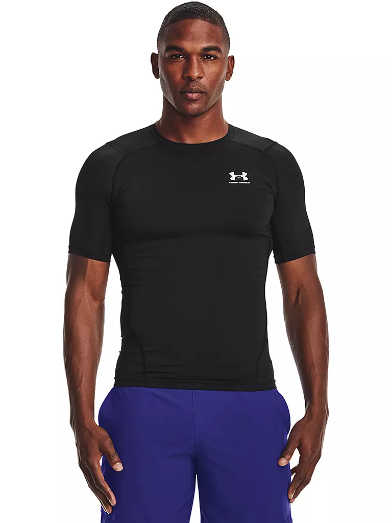 UNDER ARMOUR | Maglietta da fitness da uomo HeatGear® Armour | Nero