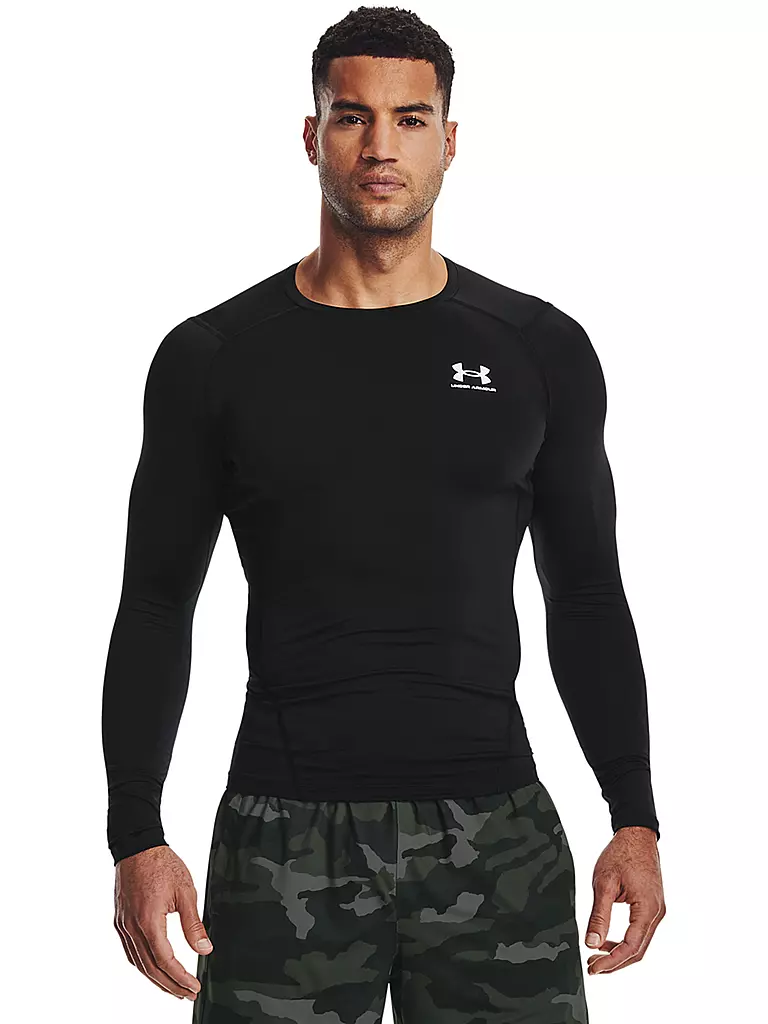 UNDER ARMOUR | Maglietta da fitness da uomo HeatGear® Armour | Nero