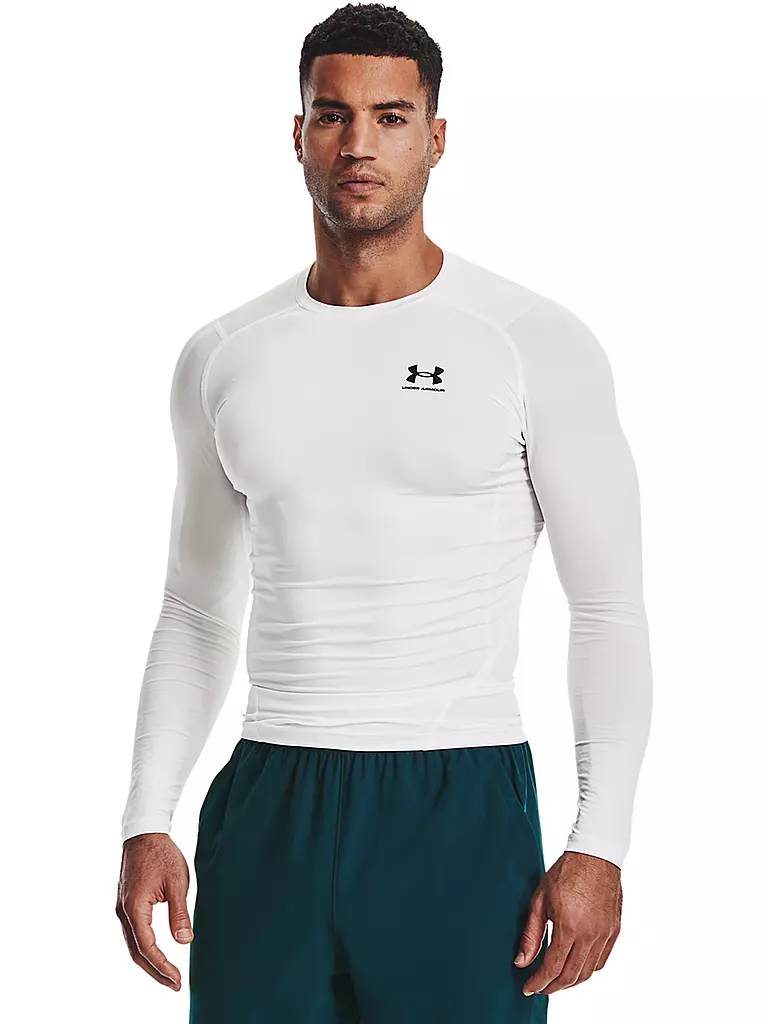 UNDER ARMOUR | Maglietta da fitness da uomo HeatGear® Armour | Bianco