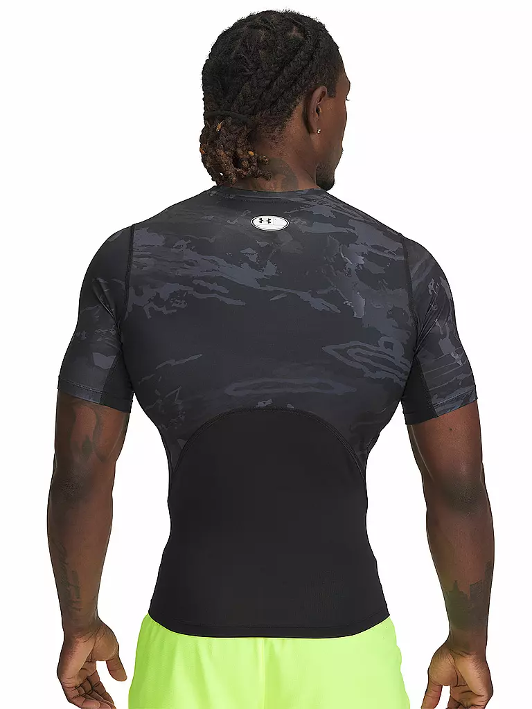 UNDER ARMOUR | Maglietta da fitness da uomo UA HeatGear® Armour Printed | Nero