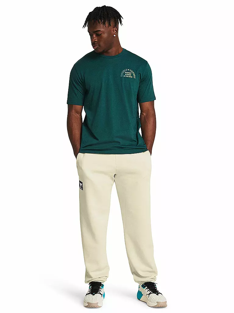 UNDER ARMOUR | Pantaloni da jogging da uomo Project Rock Heavyweight Terry | Beige