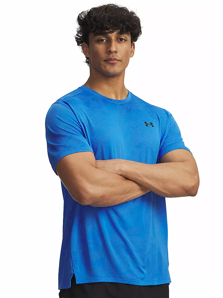 UNDER ARMOUR | T-shirt da allenamento da uomo UA TechTM Vent Jacquard | Blu