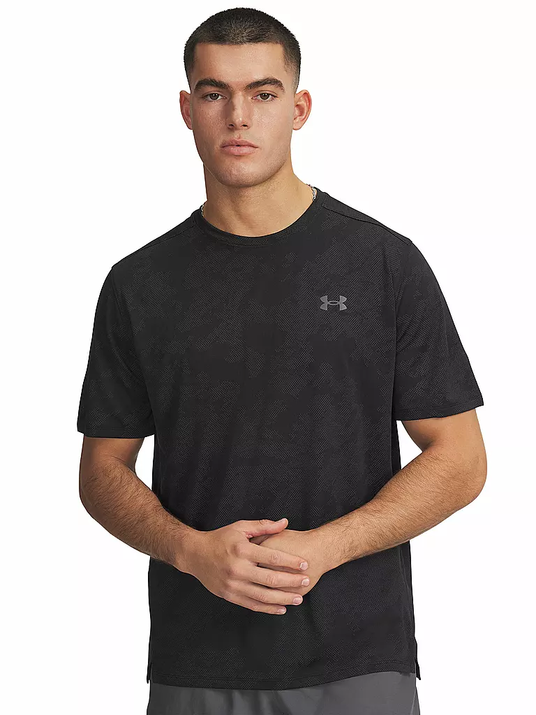 UNDER ARMOUR | T-shirt da allenamento da uomo UA TechTM Vent Jacquard | Nero