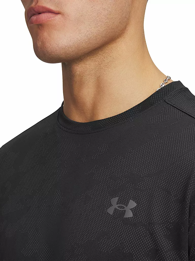 UNDER ARMOUR | T-shirt da allenamento da uomo UA TechTM Vent Jacquard | Nero