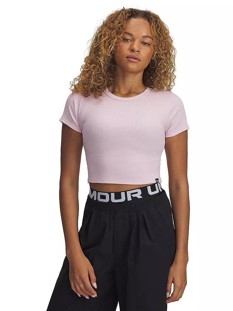 UNDER ARMOUR | T-shirt da donna UA Rival Rib Baby | Rosa