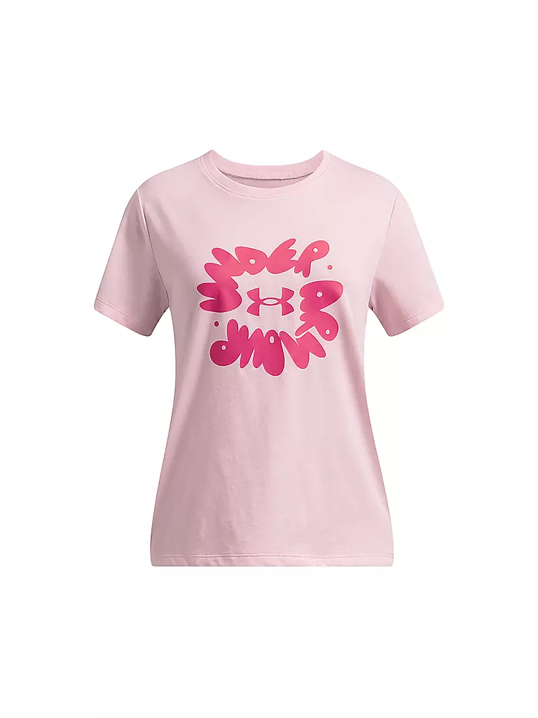 UNDER ARMOUR | T-shirt da ragazza UA Bubble Wordmark | Fucsia