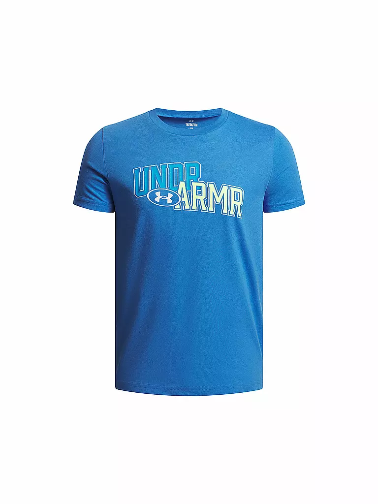 UNDER ARMOUR | T-shirt da ragazzo Overlay Wordmark | Blu