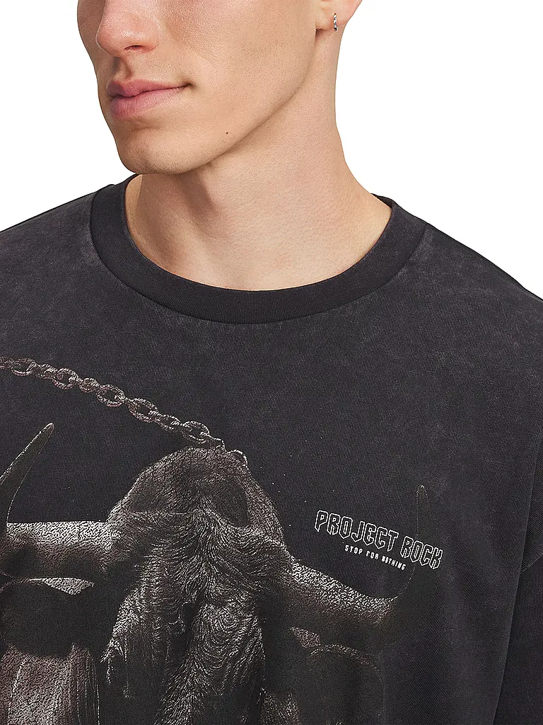 UNDER ARMOUR | T-shirt da uomo The Rock Washed | Nero