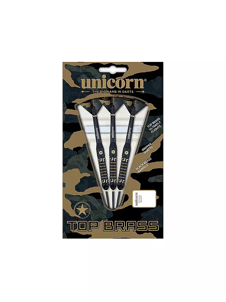 UNICORN | Freccette Top Brass 20g | Nero