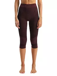 UYN | Pantalone intimo da donna Fusyon Biotech Medium Merino 3/4 | Rosso scuro