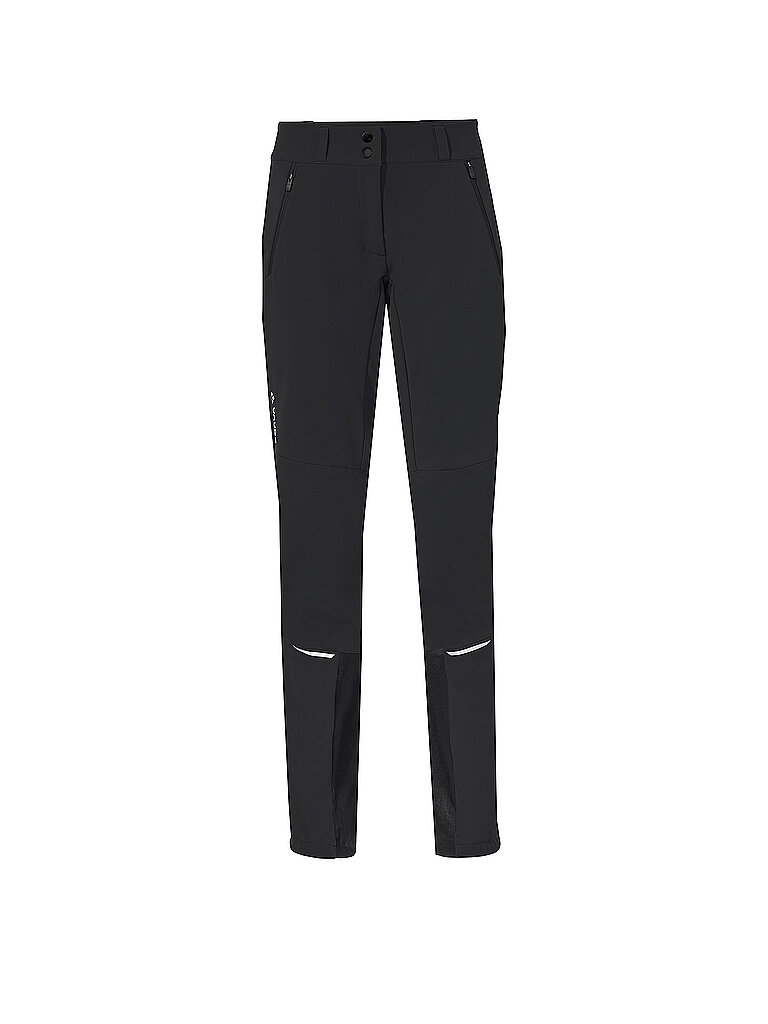 Pantaloni softshell da turismo Larice da donna nero 40
