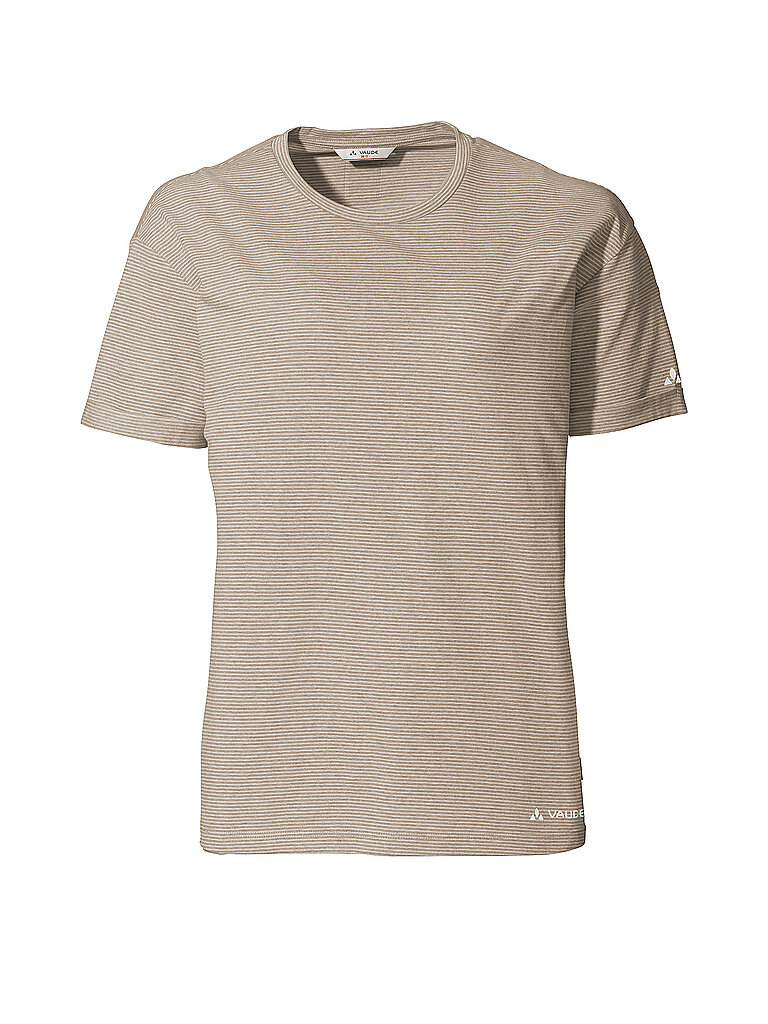 Maglietta funzionale da donna Mineo a righe beige 40