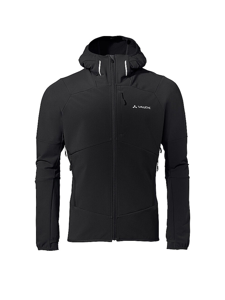 Giacca softshell da uomo Larice con cappuccio nero L